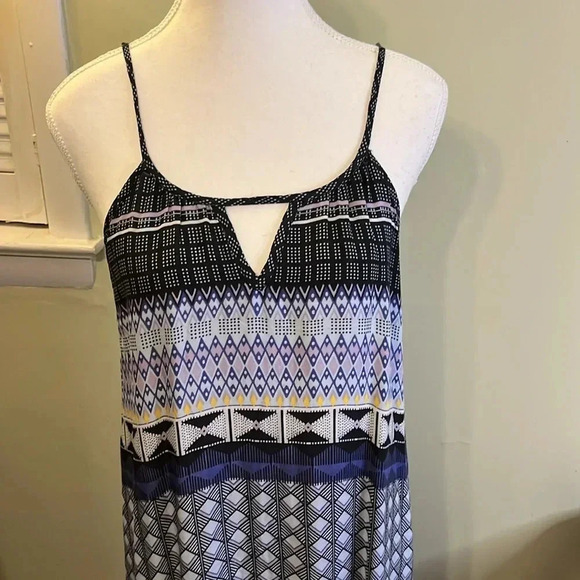 Prana Nari Halter Keyhole Sleeveless Hi Lo Midi Dress in Mist - Picture 4 of 17